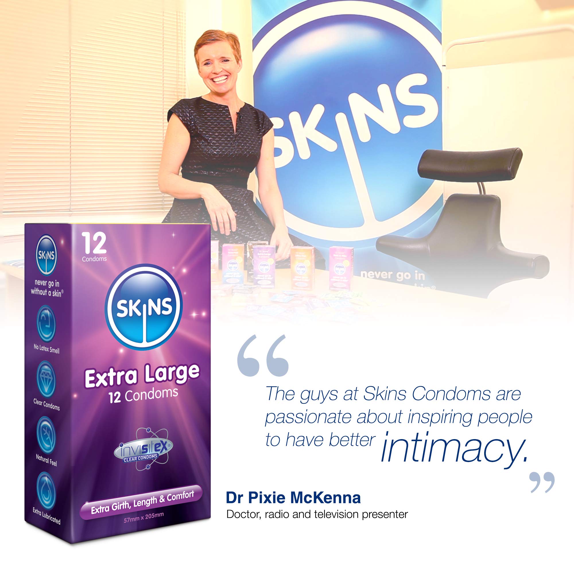 Buy Skins Extra Large Condoms Multipack. No Latex Smell And Extra