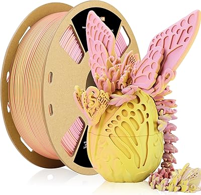 18 – LOVOON Matte Tricolors PLA 3D Printer Filament Multi-Color Changing by Angle Rainbow PLA 3D Printing Filament Fit Most 3D Printers/3D Pens,M…