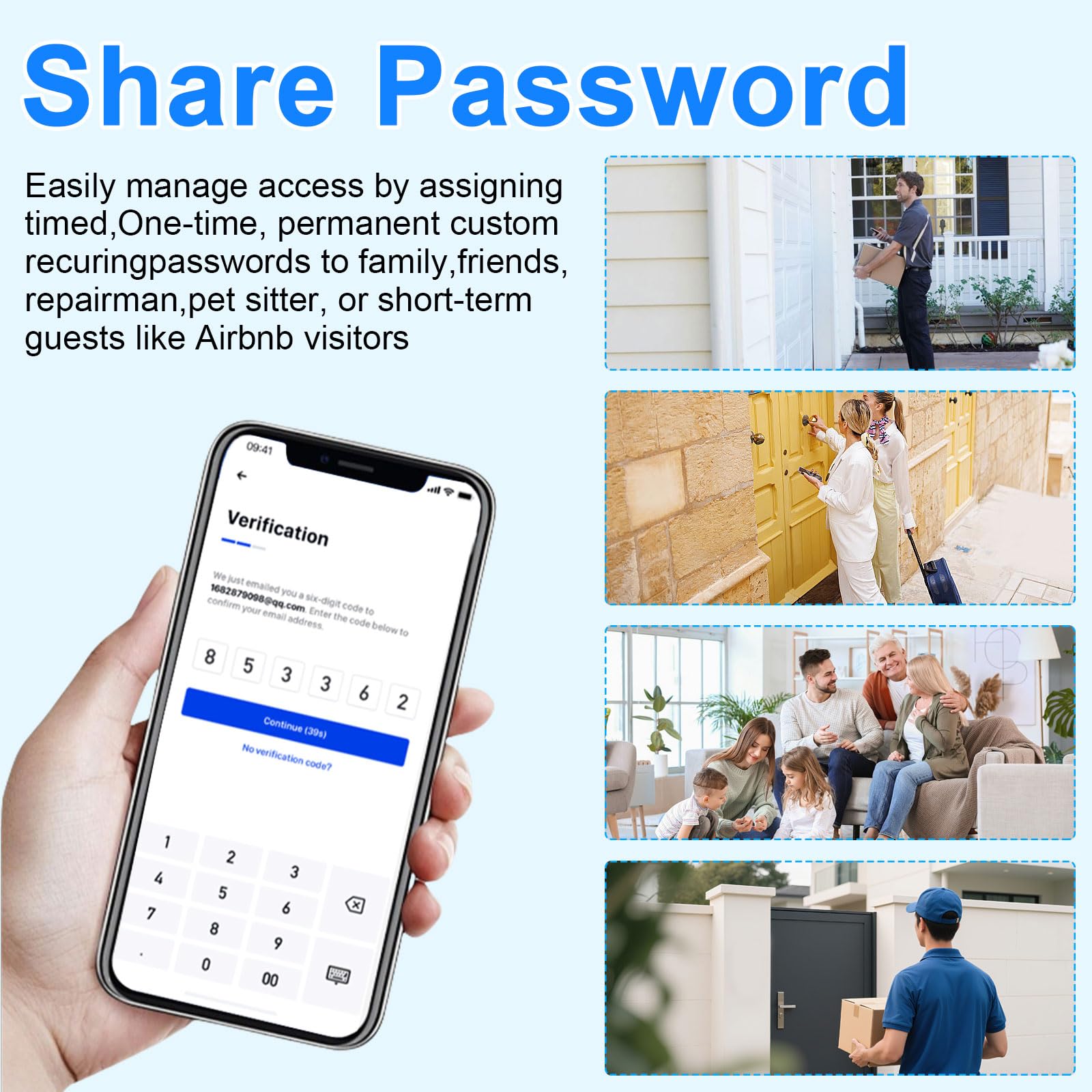 Smart - Caja fuerte para llaves (impermeable, para exteriores) | Bluetooth con código numérico de 6 a 9 dígitos, compatible con aplicación TTLock y código PIN caja fuerte para casa o garaje