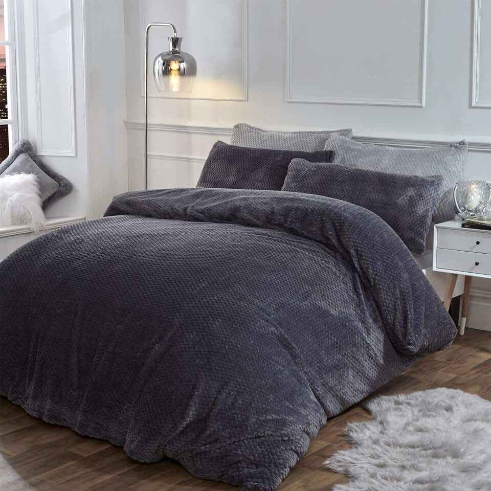 Amazon.co.uk grey waffle bedding