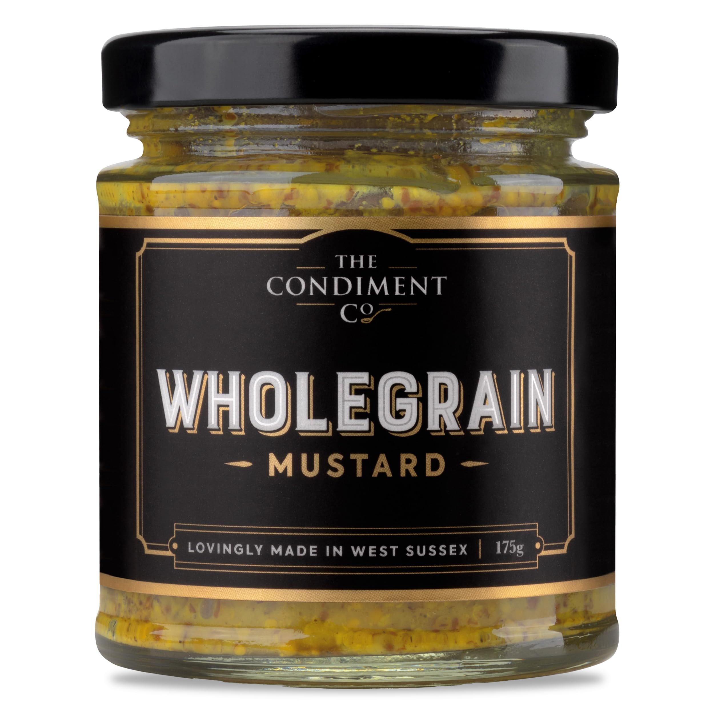 The Condiment Company Wholegrain Mustard, 175g - Premium Condiment & Dressing, Perfect for Sauces, Marinades & More