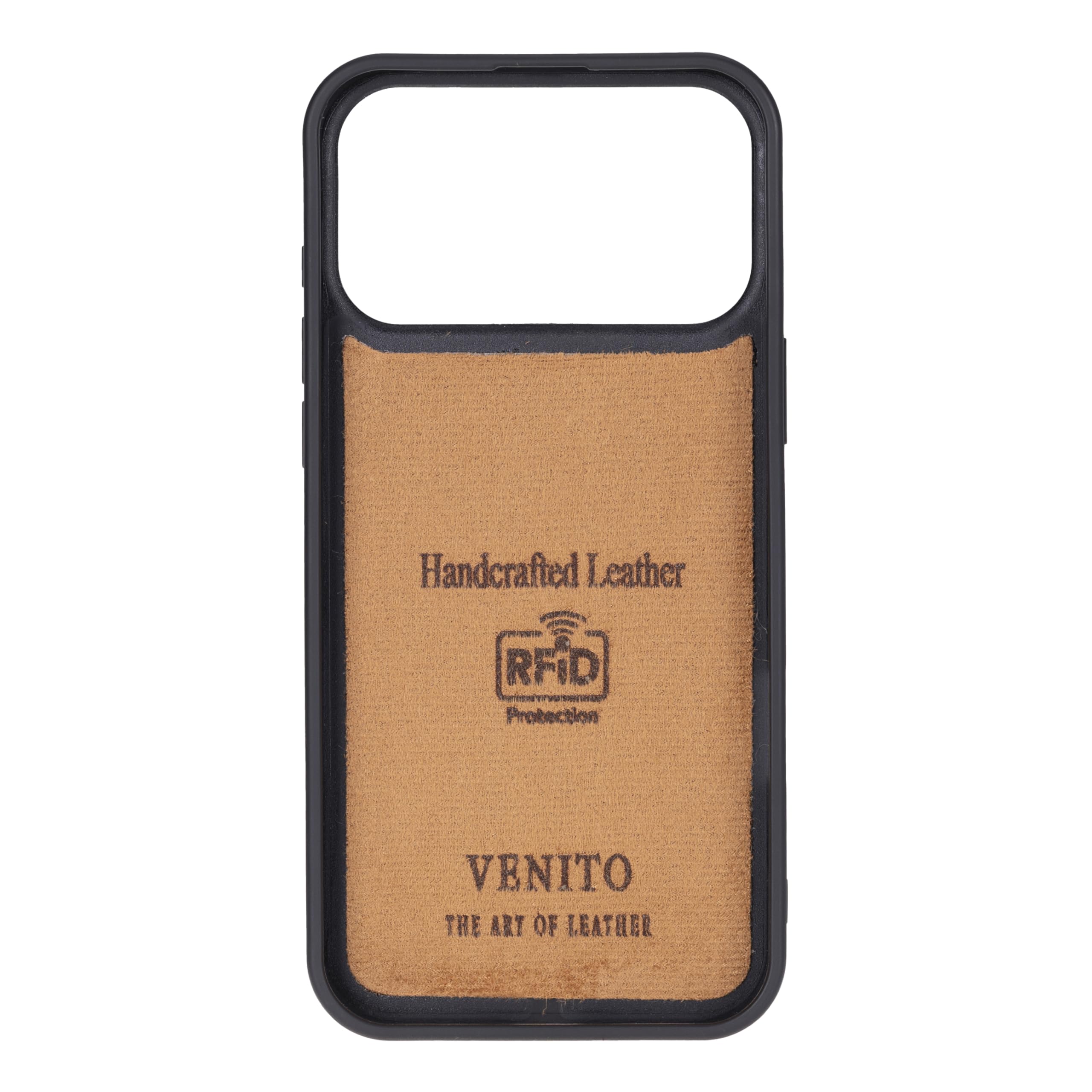 Venito Capri - Funda de piel de grano completo hecha a mano para iPhone 17 Pro Max (6.9 pulgadas), tarjetero, ajuste delgado, bloqueo RFID, protección de cámara, resistente a caídas y impactos, marrón