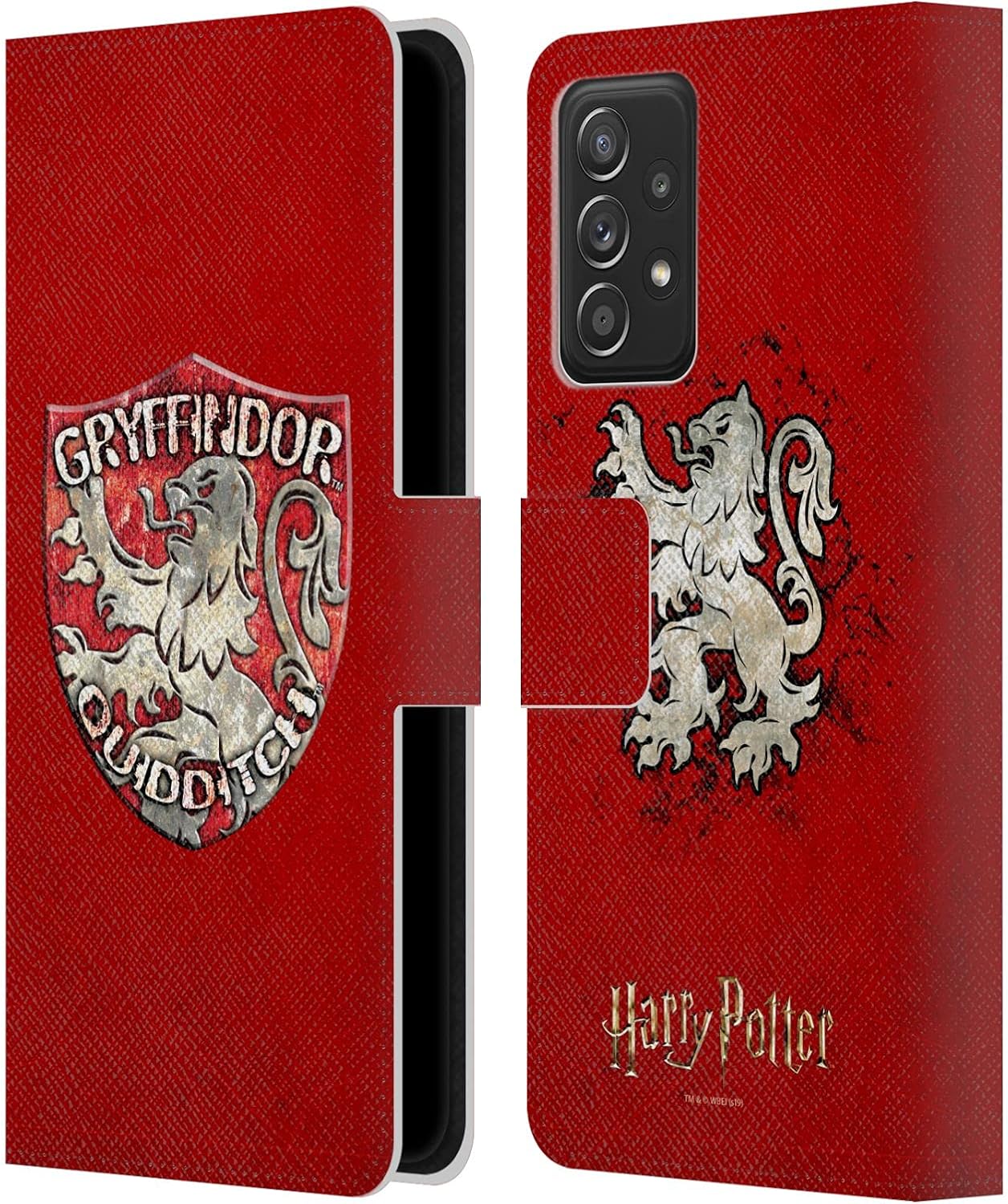 Head Case Designs Officially Licensed Harry Potter Gryffindor Quidditch Badge Prisoner of Azkaban V Leather Wallet Case Compatible with Galaxy A52 / A52s / 5G (2021)