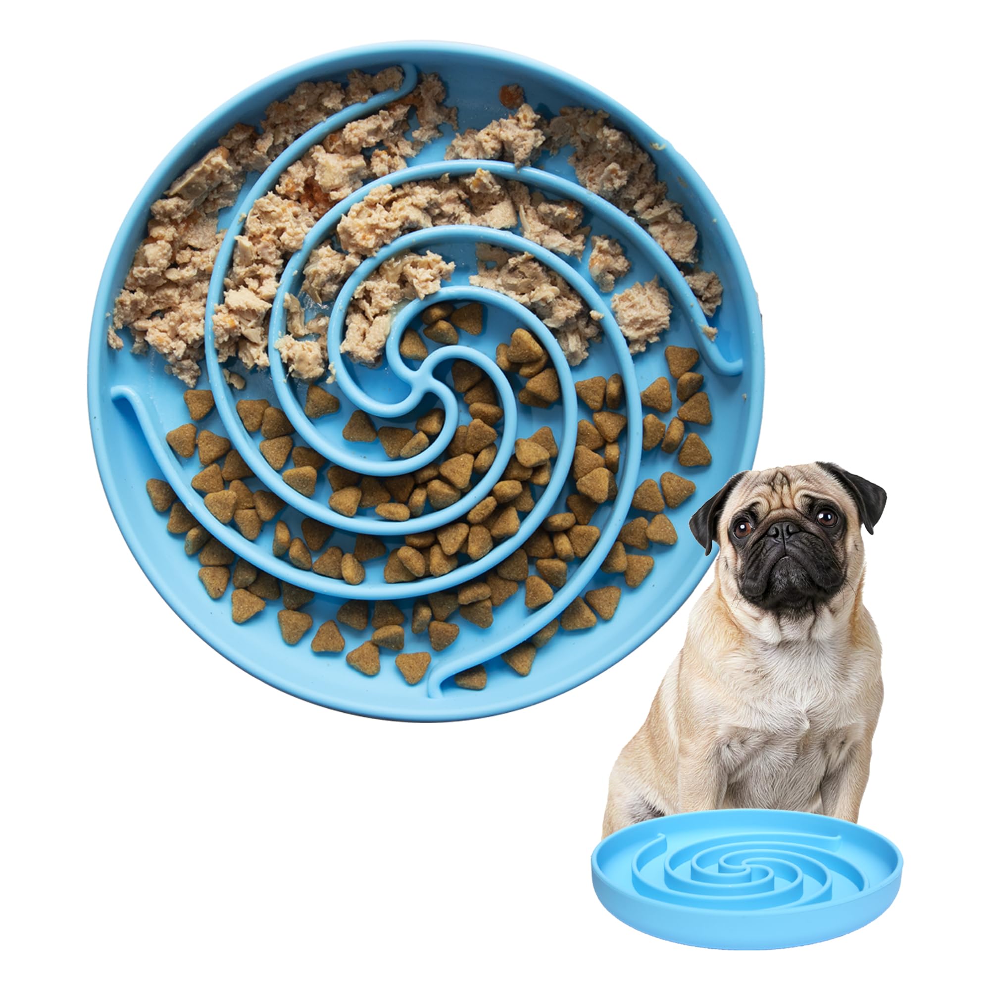 Bifeaw Dog Puzzle Bowl-Silicone Slow Feeder Dog Bowls For Healthy