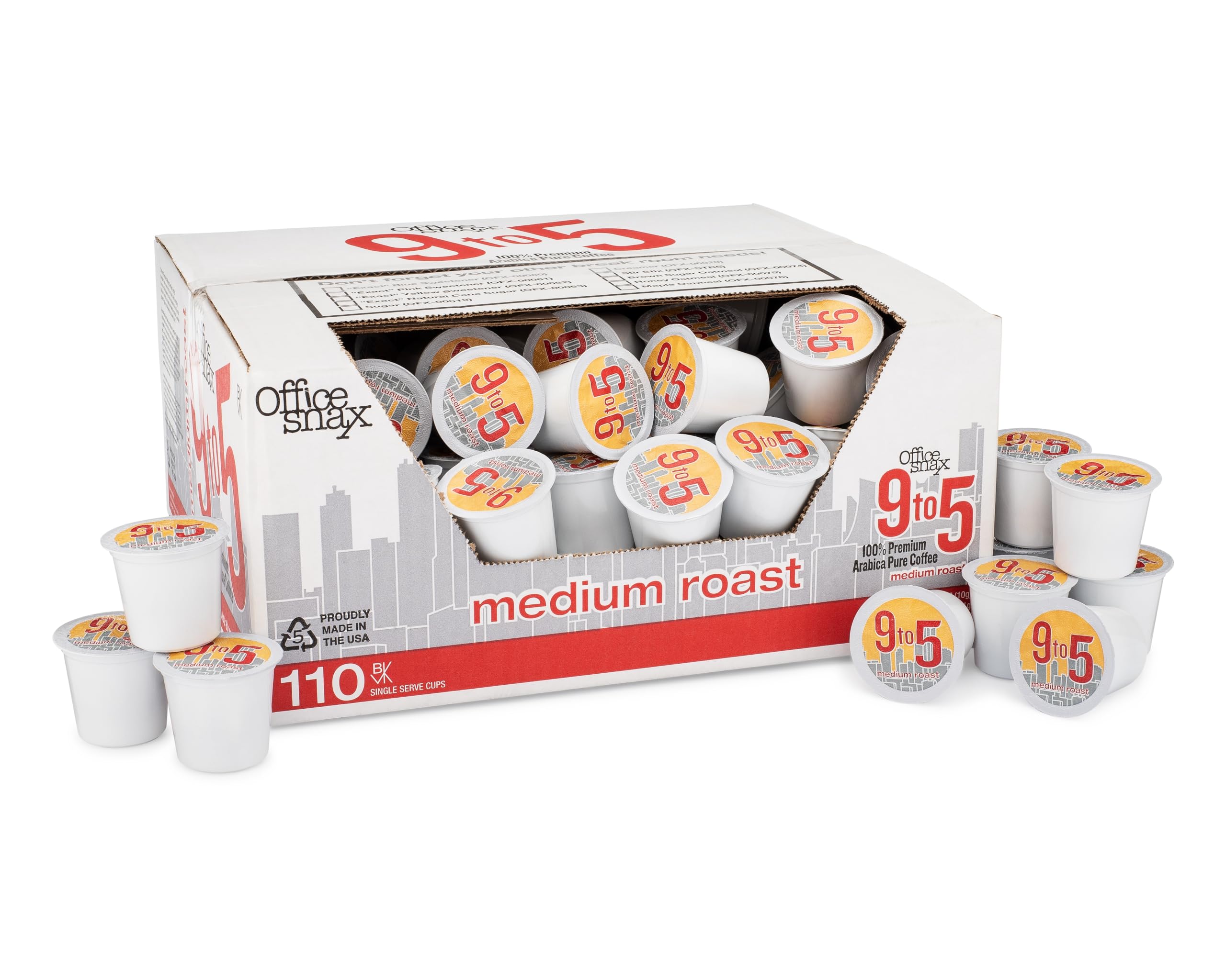 Amazon.com : Office Snax 9 To 5 Coffee Medium Roast 100% Arabica