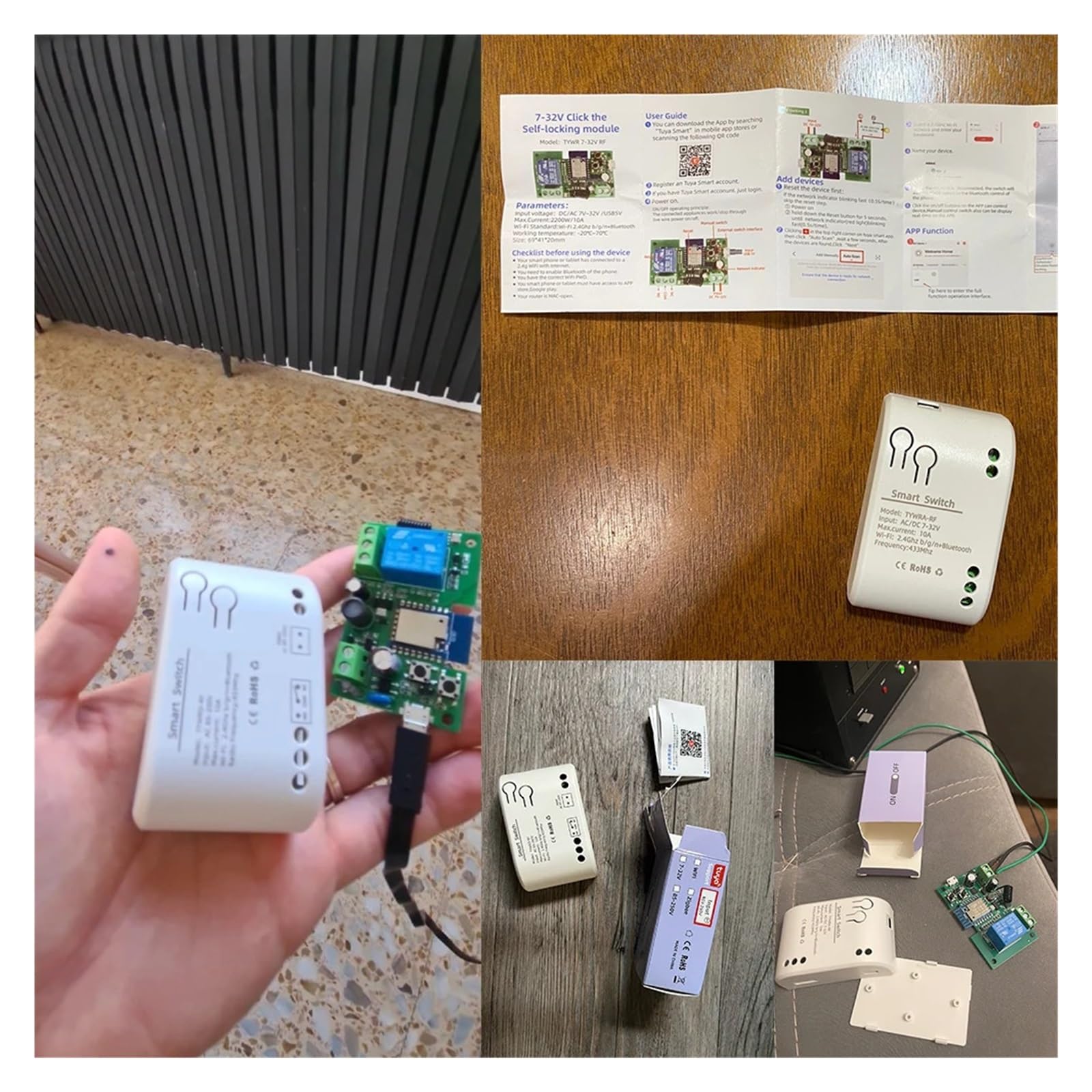 Automatischer Toröffner, Garagentoröffner-Controller Smart Switch On Off Relaismodul Tor öffnen Sprachsteuerung(4CH 85-250V CASE)