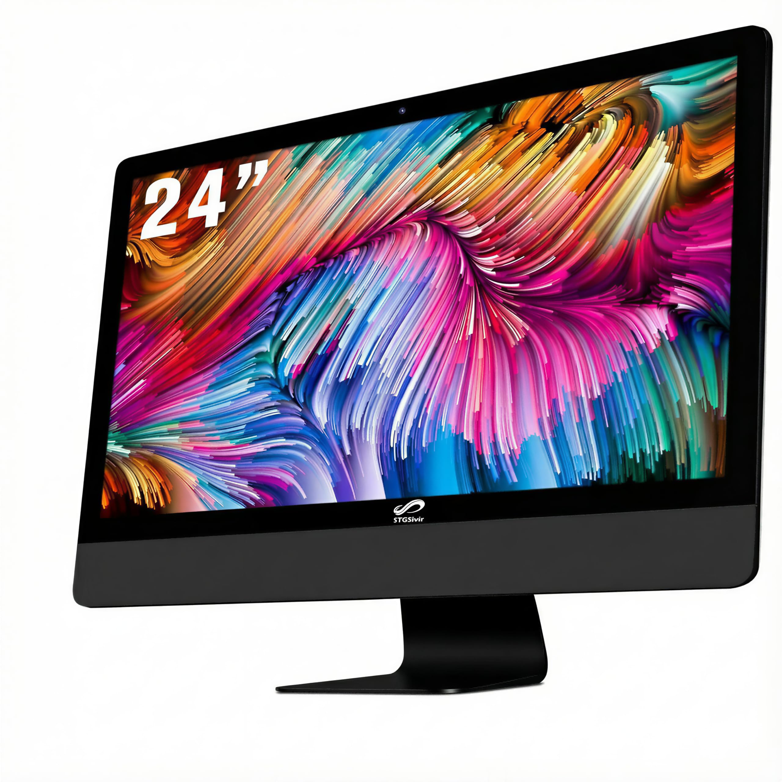 STGsivir All in One PC, Ordenador Todo en uno，Pantalla FHD de 24", Core i7 hasta 4.0 GHz, 16GB RAM, 1 TB SSD, WiFi, BlueTBoth 5.0, Windows11 Pro, Negro