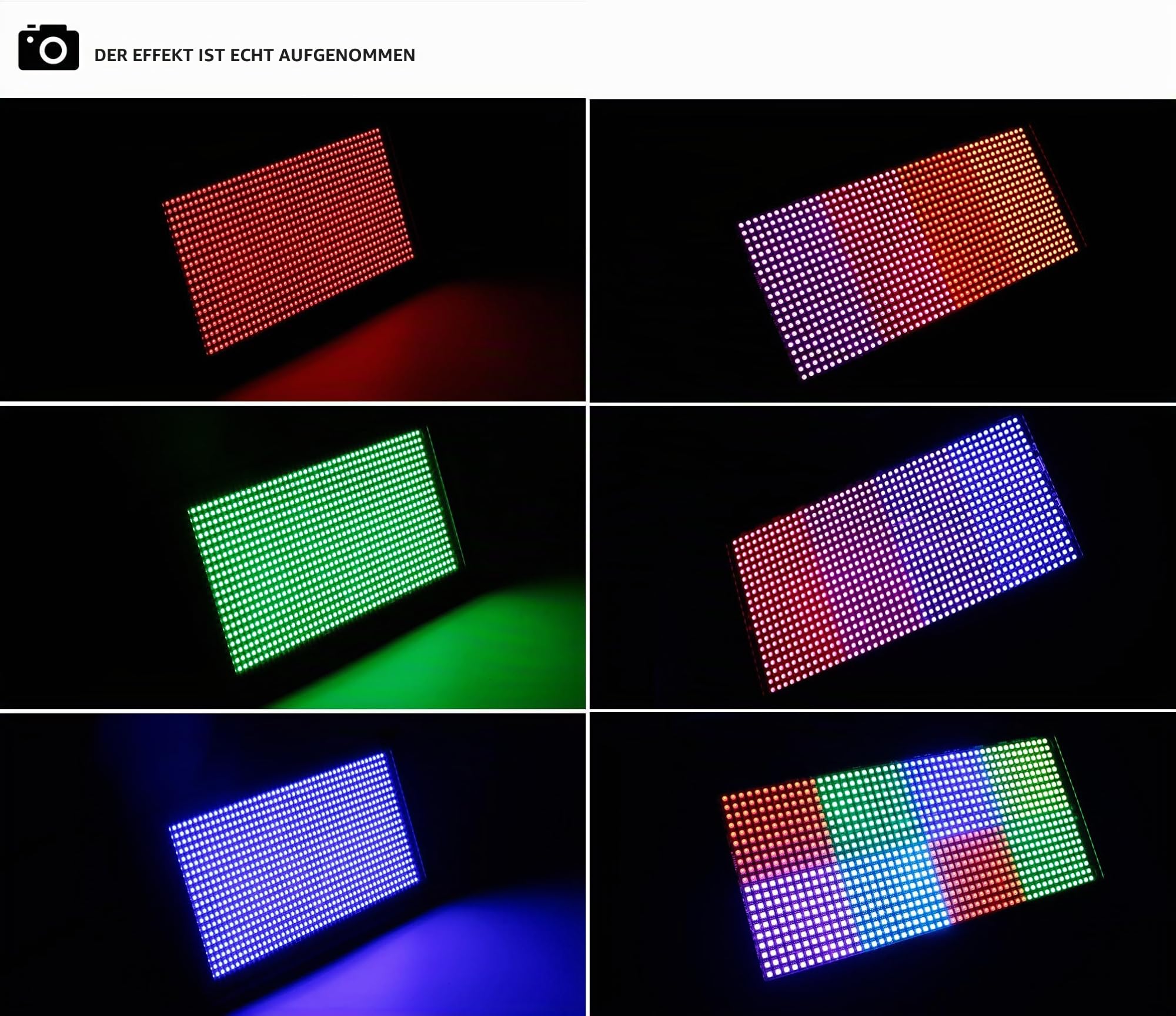 SHEHDS Stage Strobe Light Wash LED 200W RGB Festzelt (8 Segmente) Uplights DMX512 Metallgehäuse DJ Licht