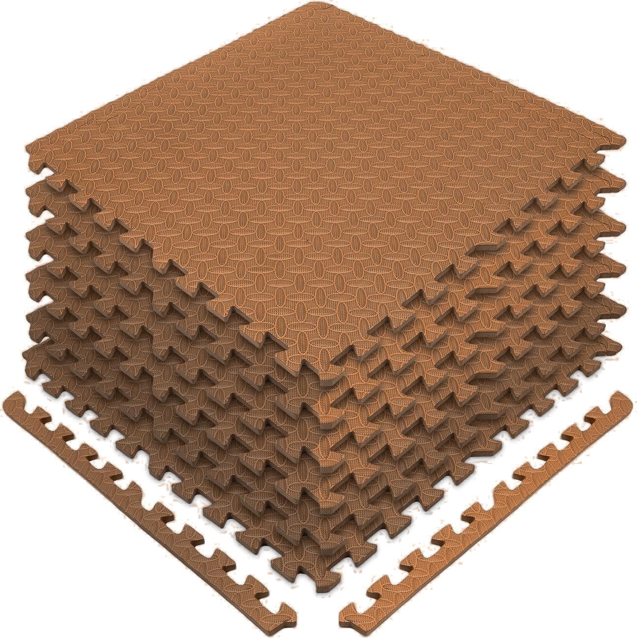 GSQUARE Fitness Puzzle Mat, Gym Floor Mat, Exercise Mat, EVA Foam Interlocking Tiles, Protective Flooring for Gym Equipment and Workouts, 12mm Extra Thick (Brown, 4pcs - 16 Square Feet) (B0DHHVDJZY) Amazon Price History, Amazon Price Tracker