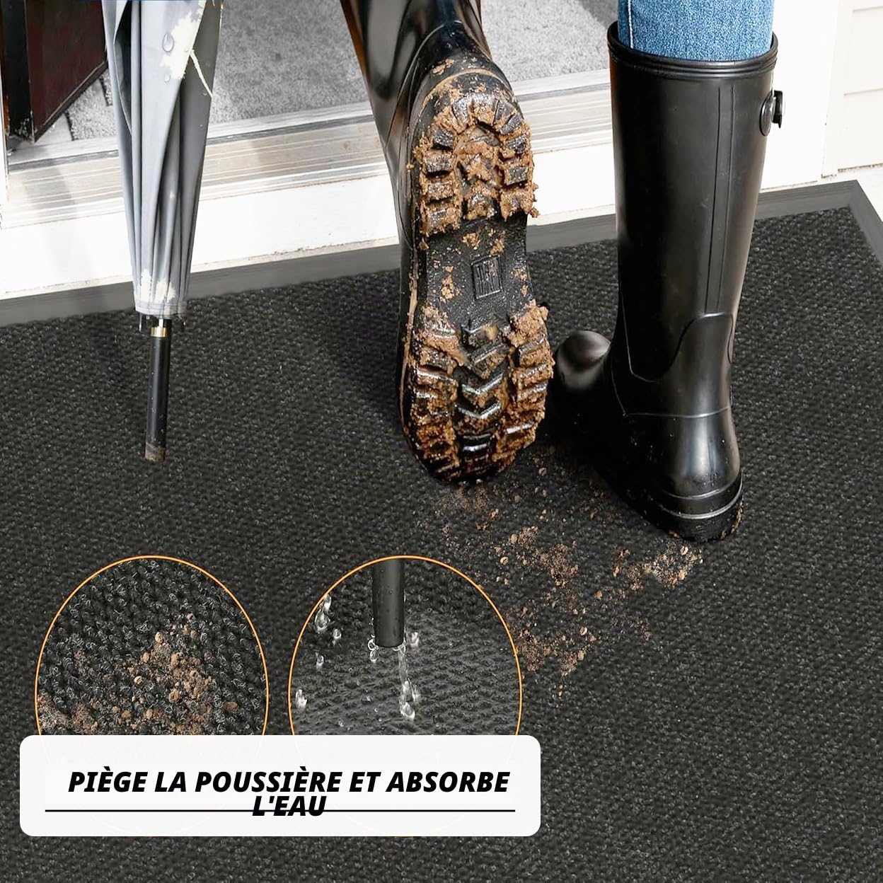 Paillasson Personnalisé avec Logo et Texte Dos Antidérapant Tapis Personnalisable Animaux pour Entrées Famille Commerces Supermarchés,90x120cm