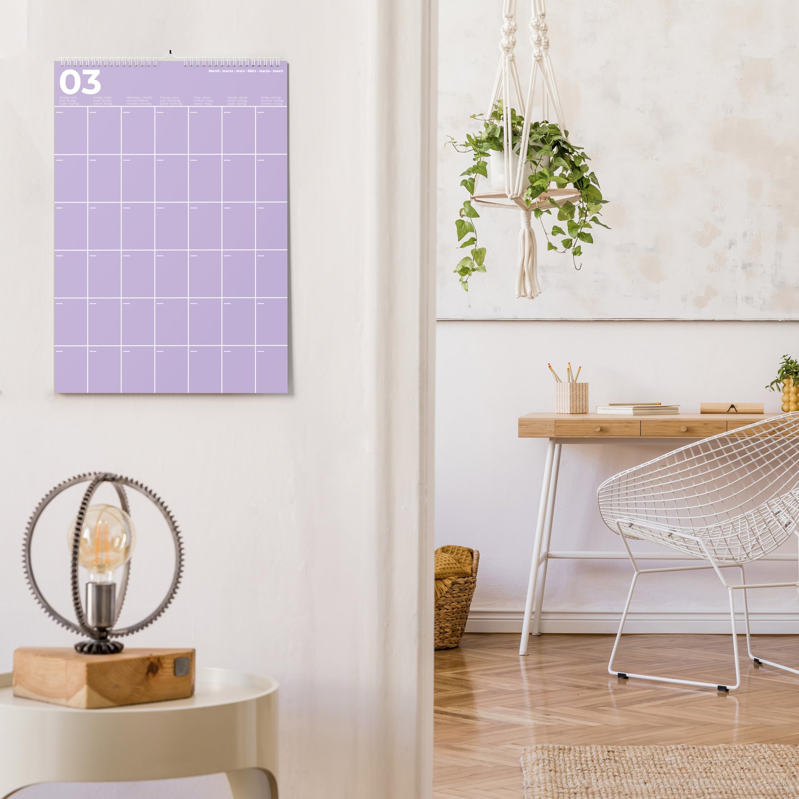 Planificador Mensual A3 - Días Personalizables, Amplios Espacios Para Anotaciones y Meses Llenos de Color. Organiza Tu Vida con Estilo con el Planificador Calendario de Pared!