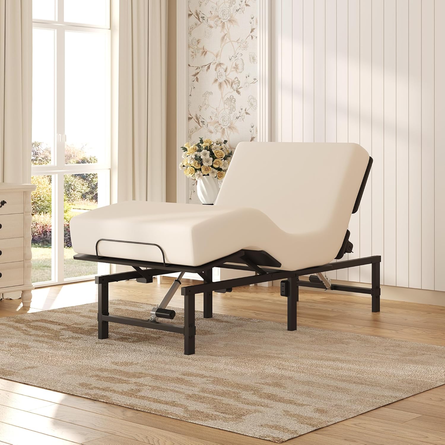 Softa Twin XL Adjustable Bed Frame, 900 Lbs Heavy Duty, USB Ports, Zero Gravity, Wireless Remote, Memory Position, Anti-Snore, LED Night Light, Easy Assembly, Ergonomic Electric Bed Base