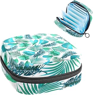 Bolsa de regalo para niñas y mujeres, bolsa de eliminación de servilletas sanitarias de color verde hoja, bolsa de gran capacidad con cremallera para almohadilla menstrual