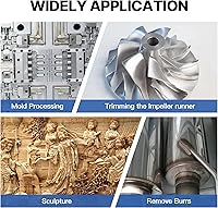 Vista 5 de HUHAO Juego de fresas de carburo 1/4 de vástago de 1/4, brocas de amoladora de herramientas rotativas, accesorios de archivo de escobilla de metal