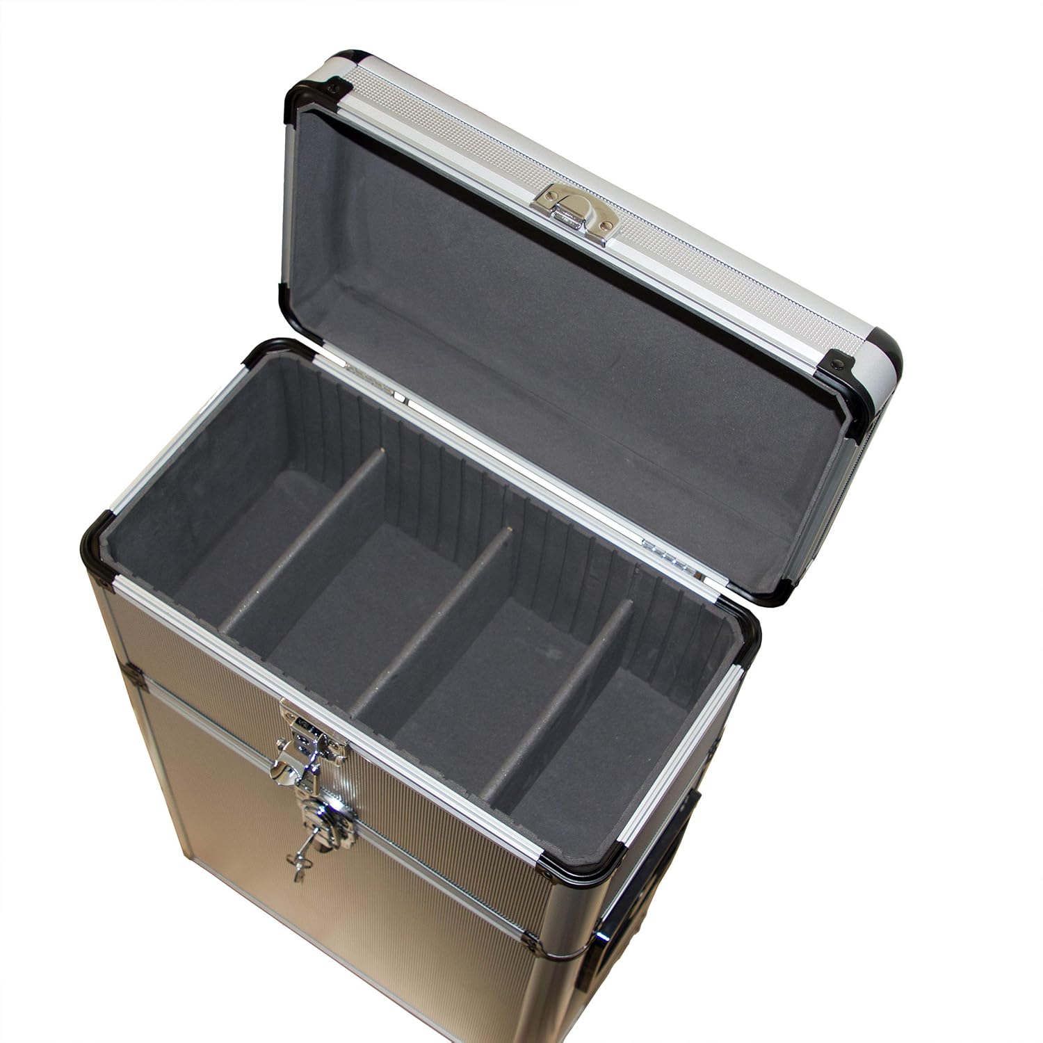 The upper storage compartment of the Sparmax MB-620 case, designed for paints and airbrushes.