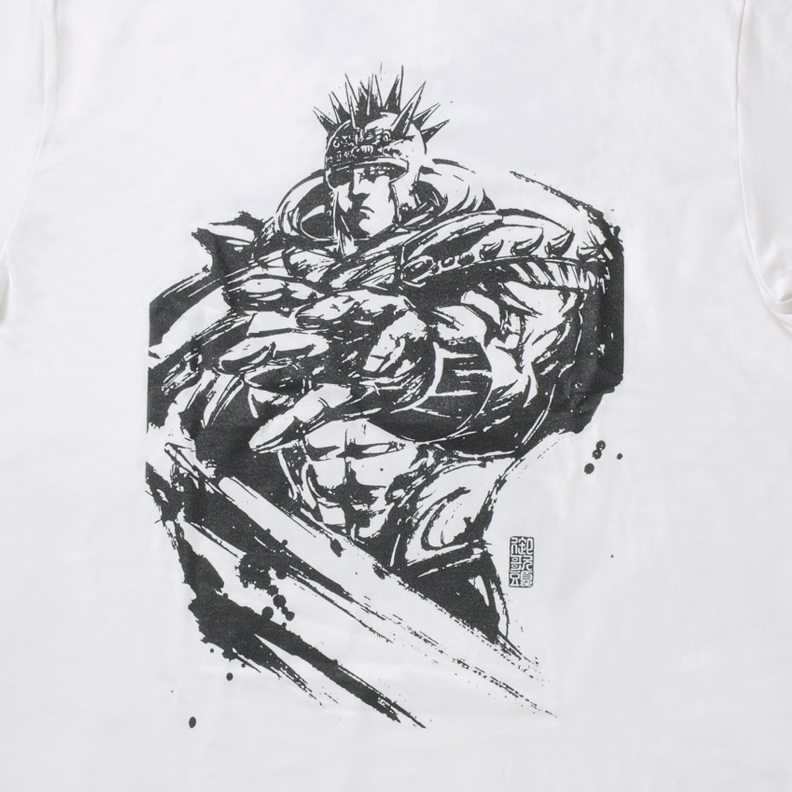 Amazon | [AOZORAGEAR] 北斗の拳×御歌頭 墨絵Tシャツ (XL 