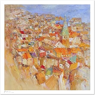 Fine Art Giclee Print - Ville de lumière - on textured watercolor art paper 300g/m²