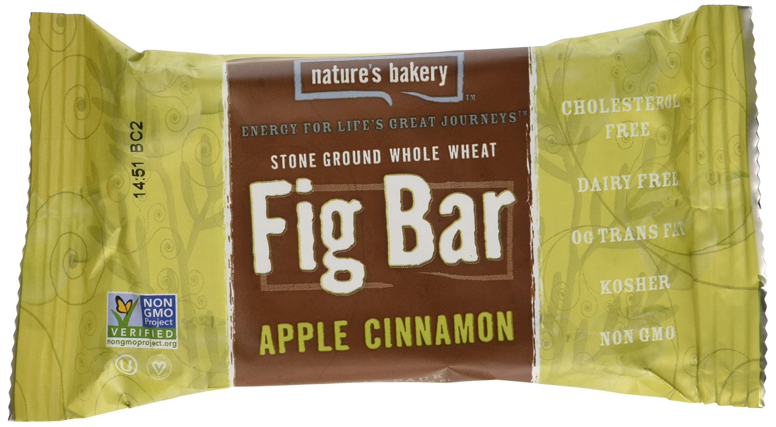 Nature's Bakery Stone Ground Whole Wheat Fig Bar Apple Cinnamon 6-2 Ounce Twin Packs (Pack of 4)