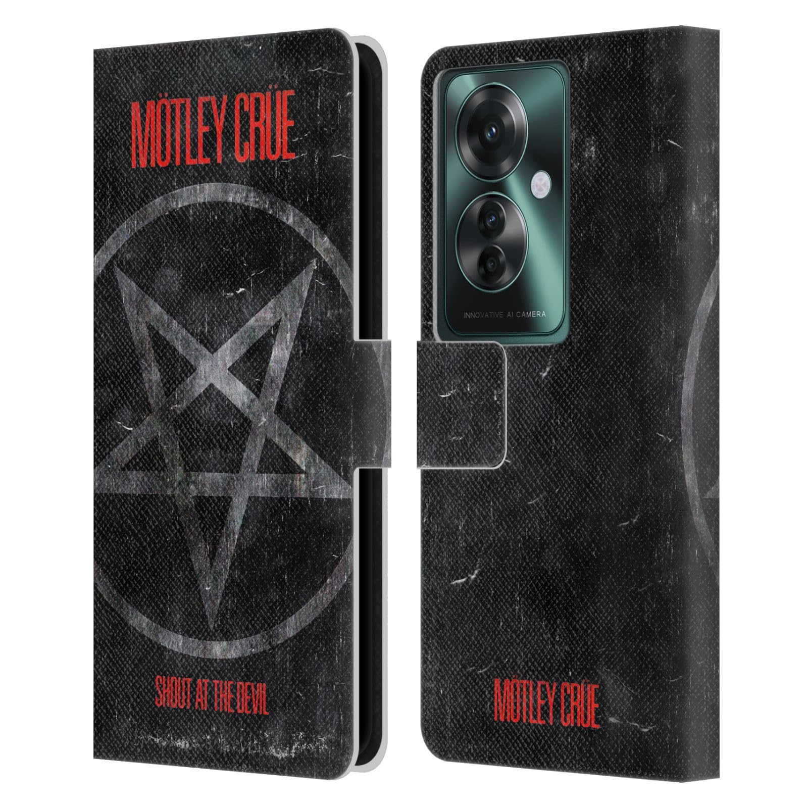 Head Case Designs Officially Licensed Motley Crue SATD Star Albums Leather Book Wallet Case Cover Compatible with Oppo Reno11 F 5G / F25 Pro 5G