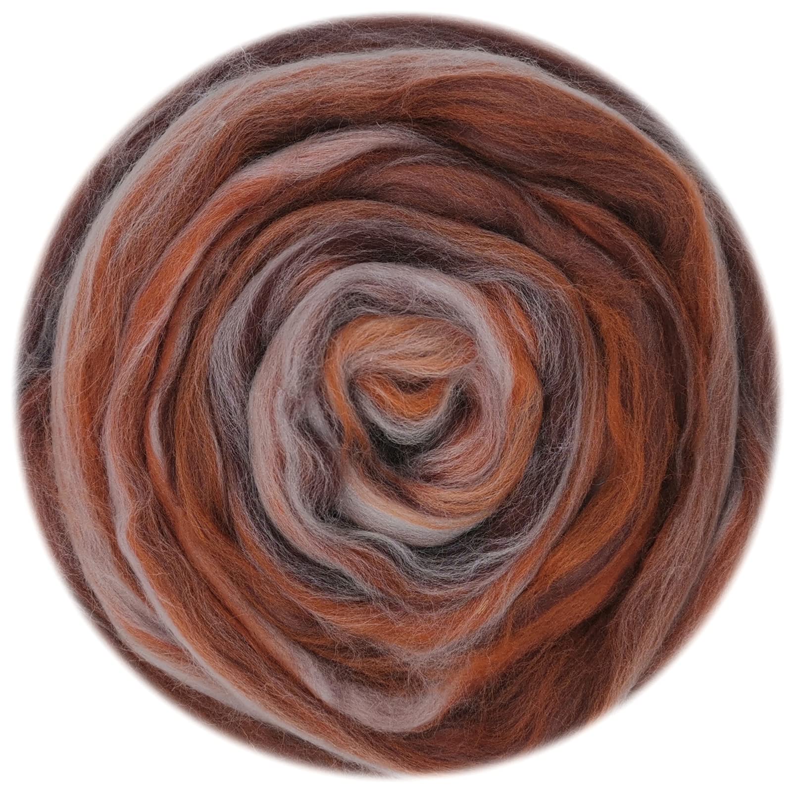 50G Blended Felting Wool - 24 Options for Needle Felting Kit - 19 Microns Fast to Felt (19)