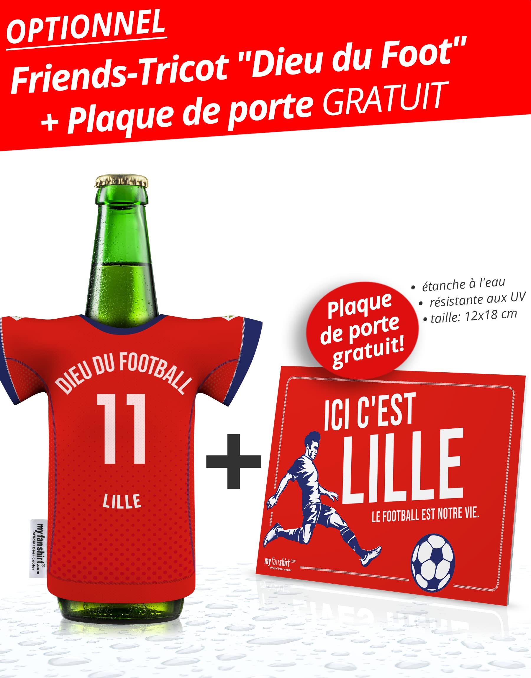 myfanshirt Lille Maillot/Housse Refroidisseur de bière en Jersey - Convient à Hommes by FRFRT
