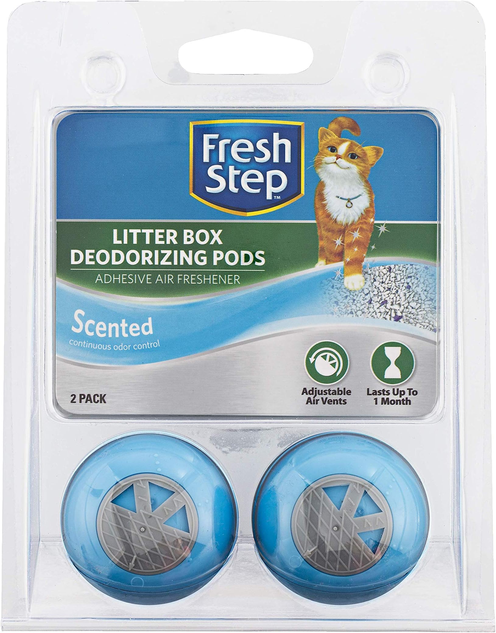 Fresh StepCat Litter Box Deodorizing Pods, Fresh Scent - Cat Deodorizer Pods for Litter Box - Great Way to Eliminate Odors From Cats From the Home - 2 Count