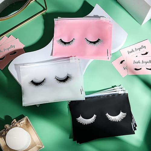 Miniatura 5 de Marspark 60 bolsas de cuidado posterior para pestañas, maquillaje cosmético, fundas pequeñas con cremallera, bolsas de viaje, accesorios para