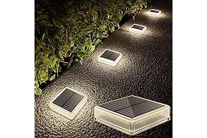 High-Powered Solar Stepping Stones Outdoor Waterproof LED Driveway Dock Lights