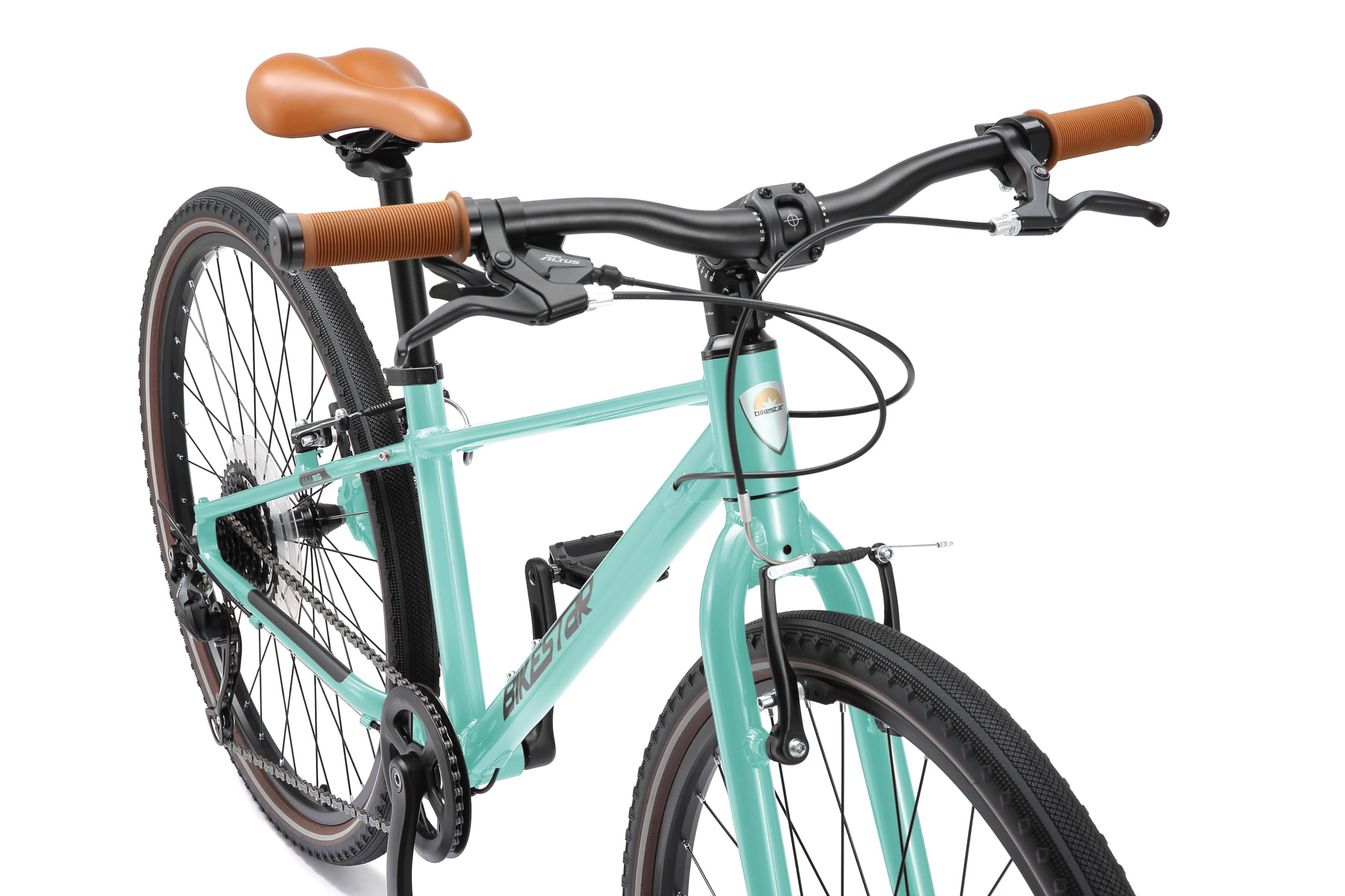 BIKESTAR Vélo VTC de Ville Poids léger 10kg en Aluminium | Bicyclette 26 Pouces, 9 Vitesses Shimano, Urbain