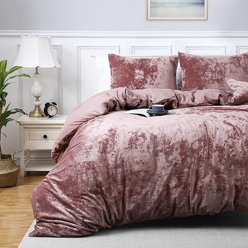 Pink Velvet Duvet Cover
