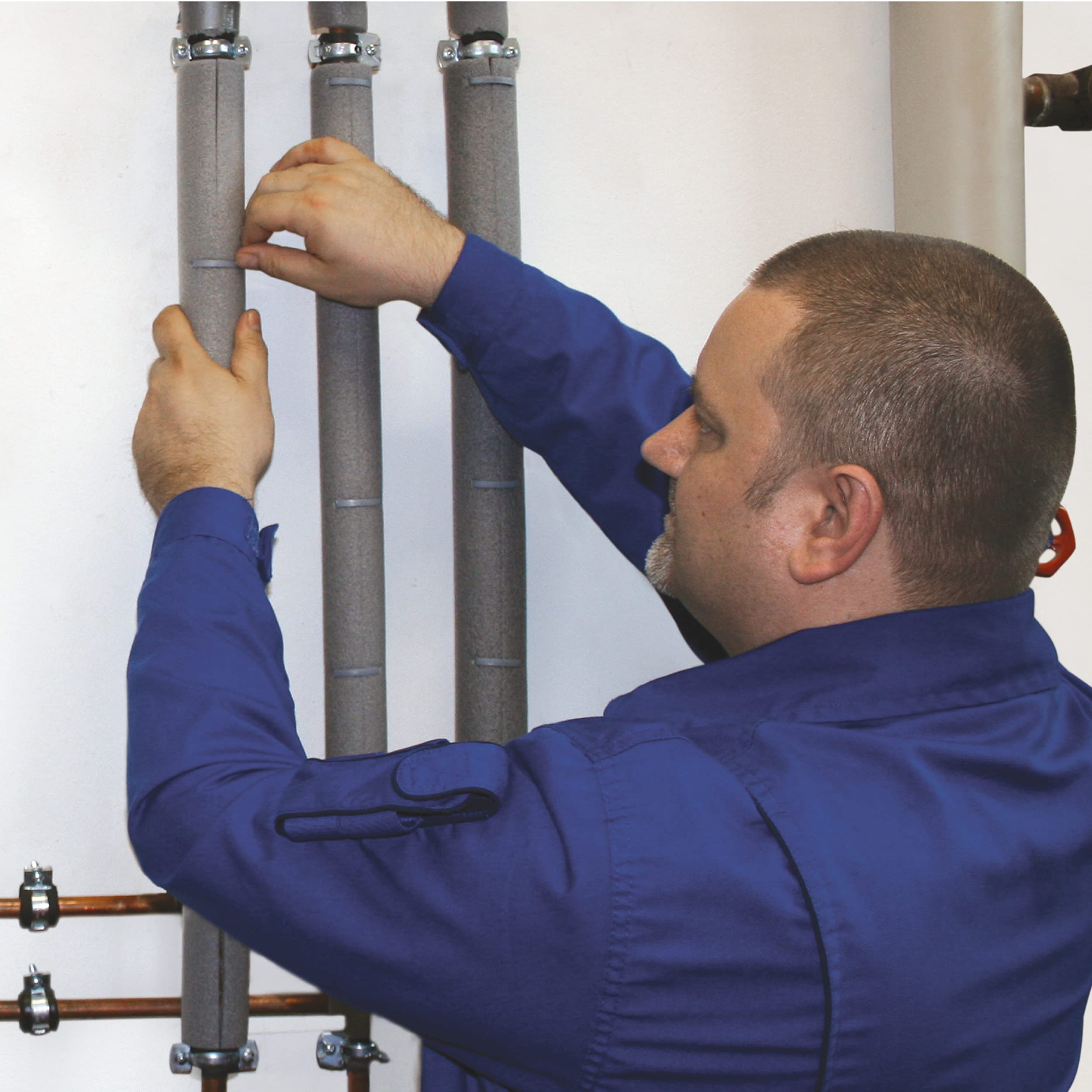 CLIMAPOR Rohrisolierungen PE 15/20, 1/4 Zoll, grau, 49 Stück à 1 m Länge