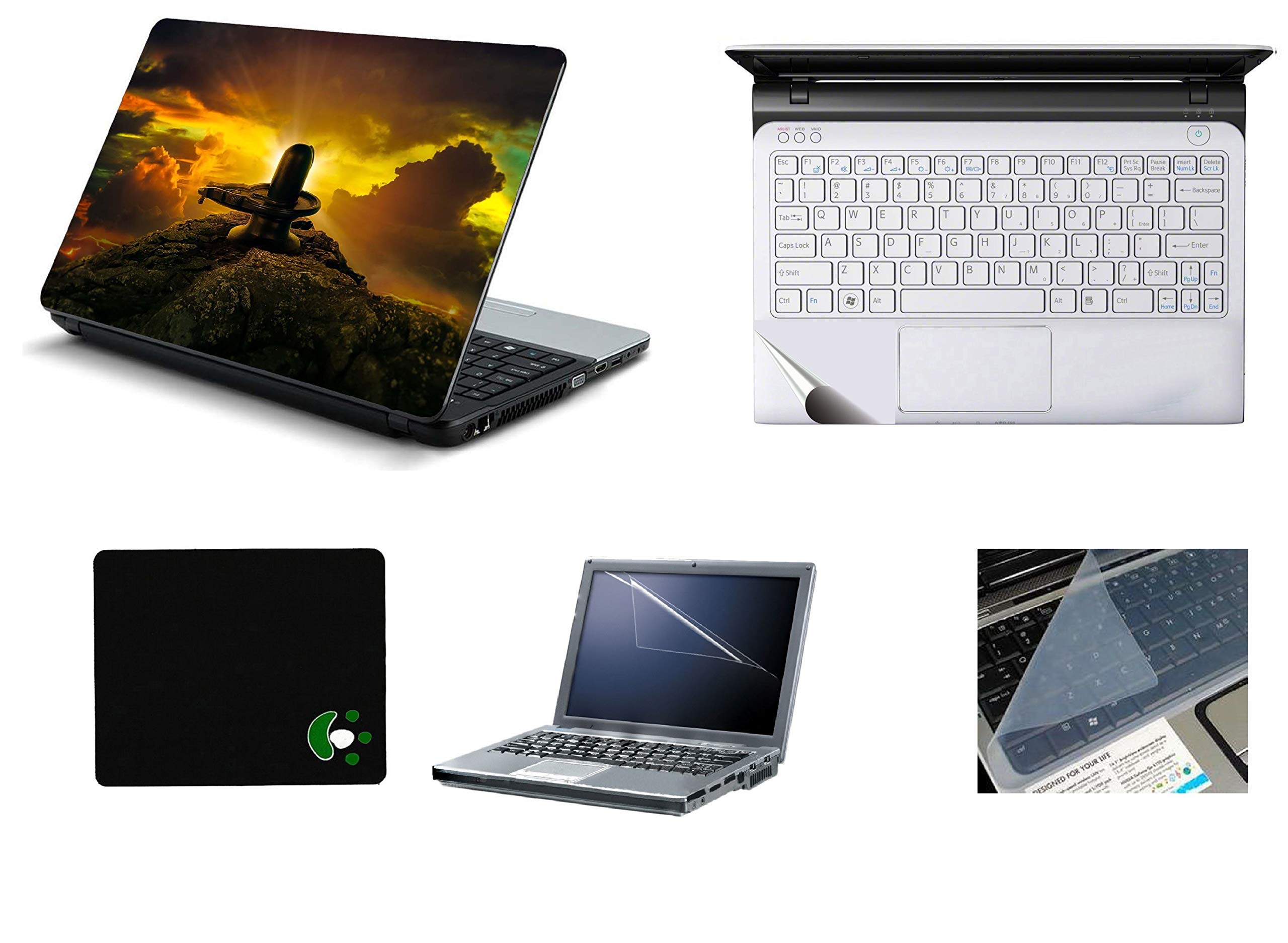 StickerKing 5in1 Combo 15.6 Inch Shiva Idol Laptop Screen Guard Key Guard Mouse Pad and Palmrest Vinyl Stickers for HP DELL-Lenovo-ASUS-Acer Laptops , Notebooks (Multicolor) (B08THRRYTD) Amazon Price History, Amazon Price Tracker