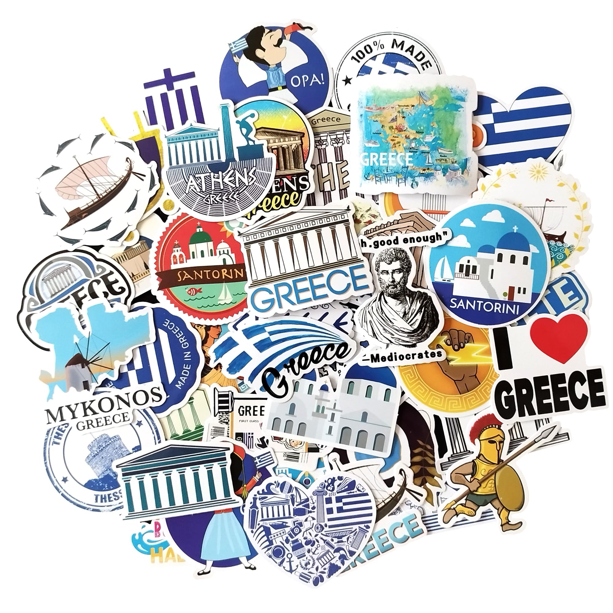 Tarifa United Greece Travel Stickers For Scrapbooking Laptop Stickers Suitcase Sticker Travel Decals Aesthetic Scrapbook Stfor Adults For Children Planner
