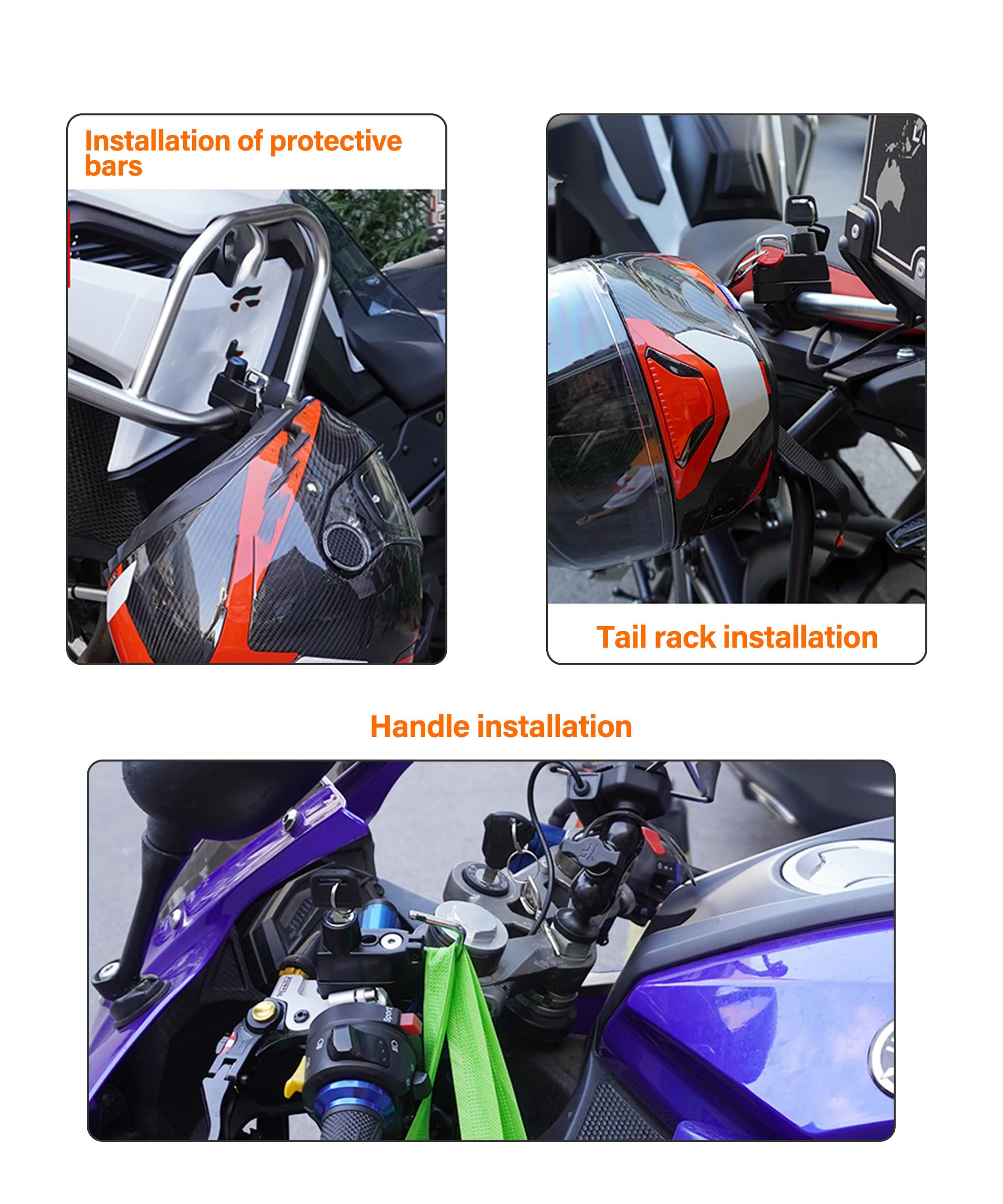 Flaconi Antirrobo de Casco de Motocicleta,Bloqueo de Manillar de Motocicleta,Cerradura Casco con 2 Llaves,Adecuado para Motocicletas,Scooters,Bicicletas de Tierra,Vehículos Fuera de Carretera