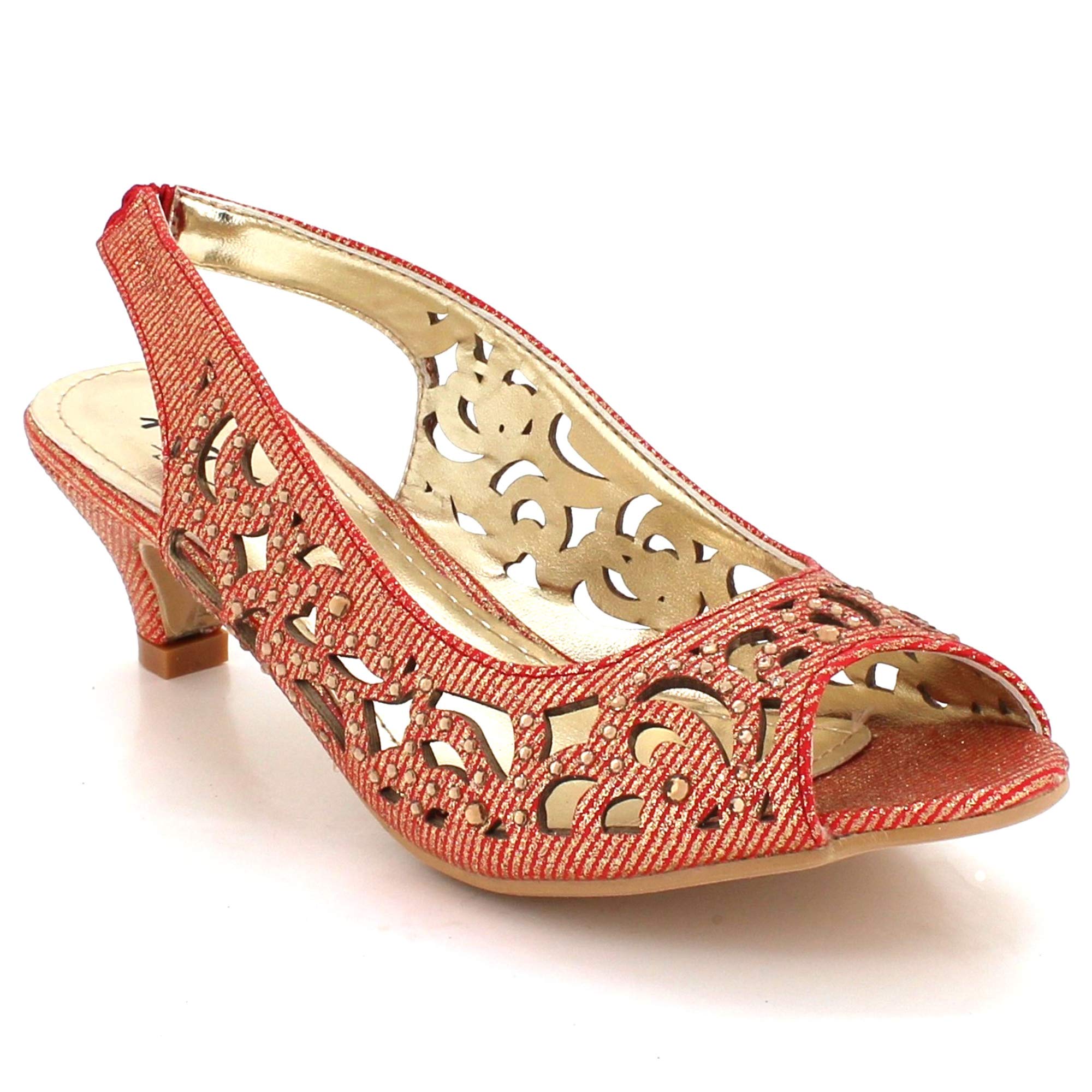 medium heel sandals for ladies