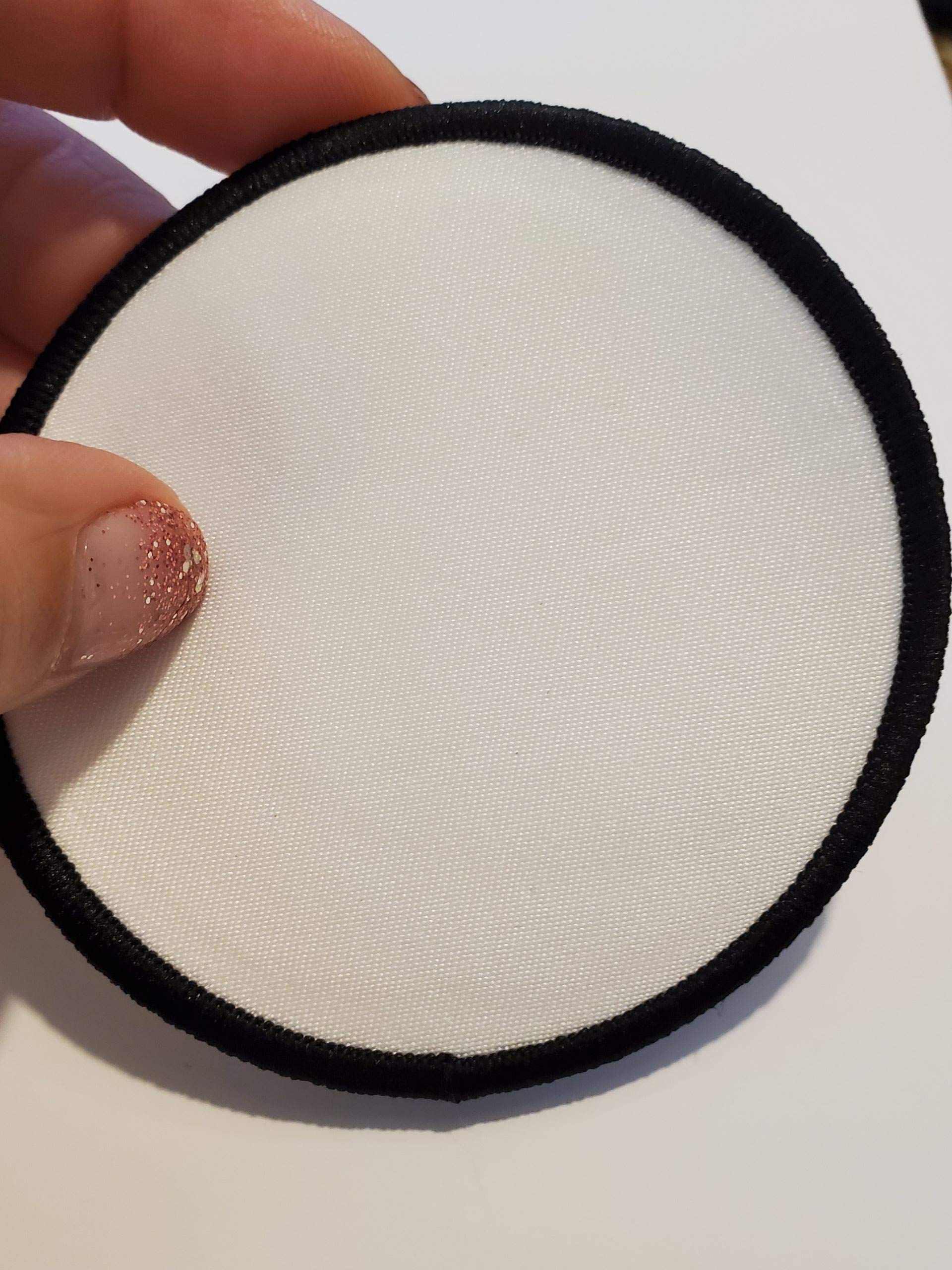 10 Round Sublimation Blank Hat Patches. 100% Polyester! (2")