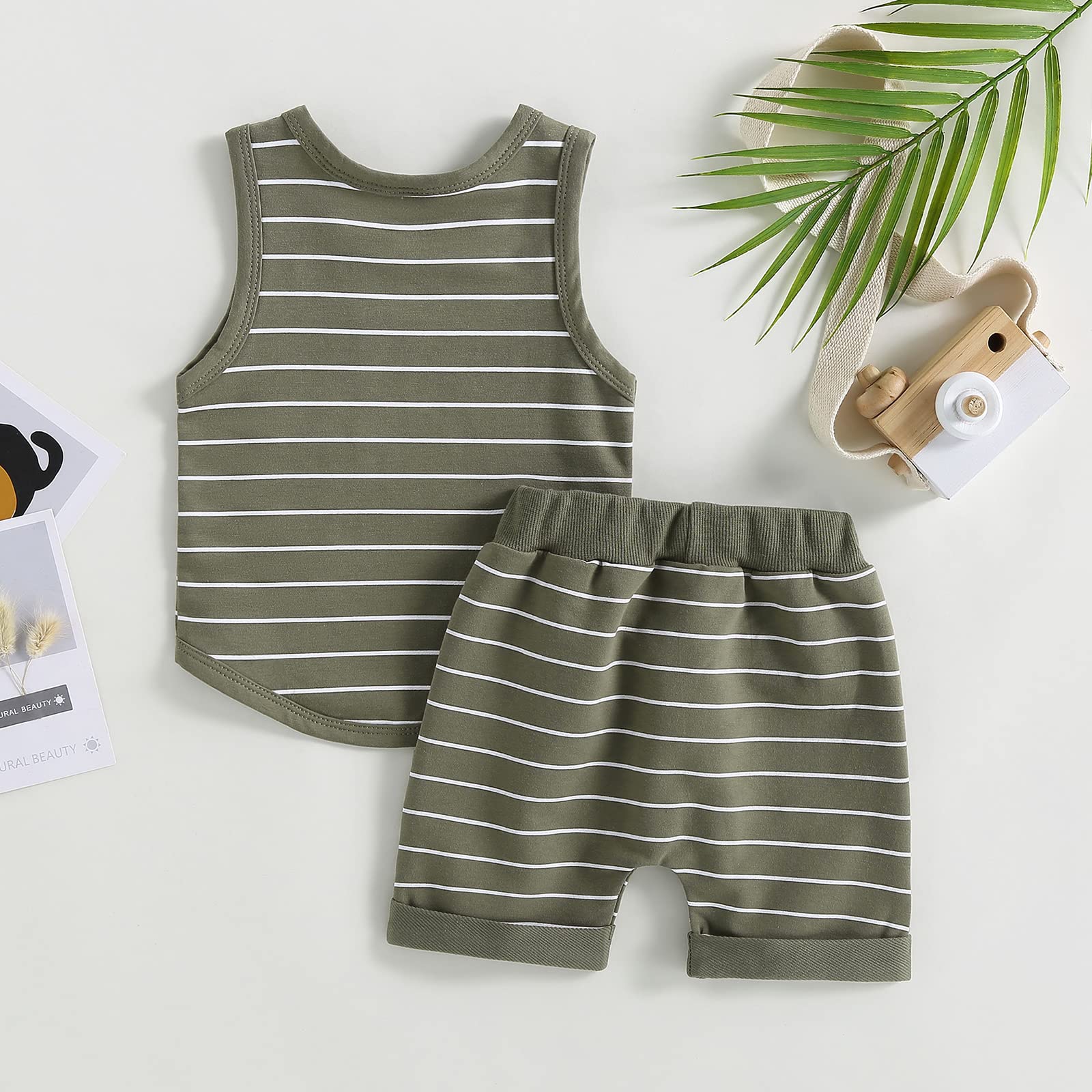 Conjunto de verano para bebé niño pequeño, camiseta sin mangas, camiseta casual, pantalones cortos, ropa para recién nacido, 6, 12, 18, 24 meses, 2T
