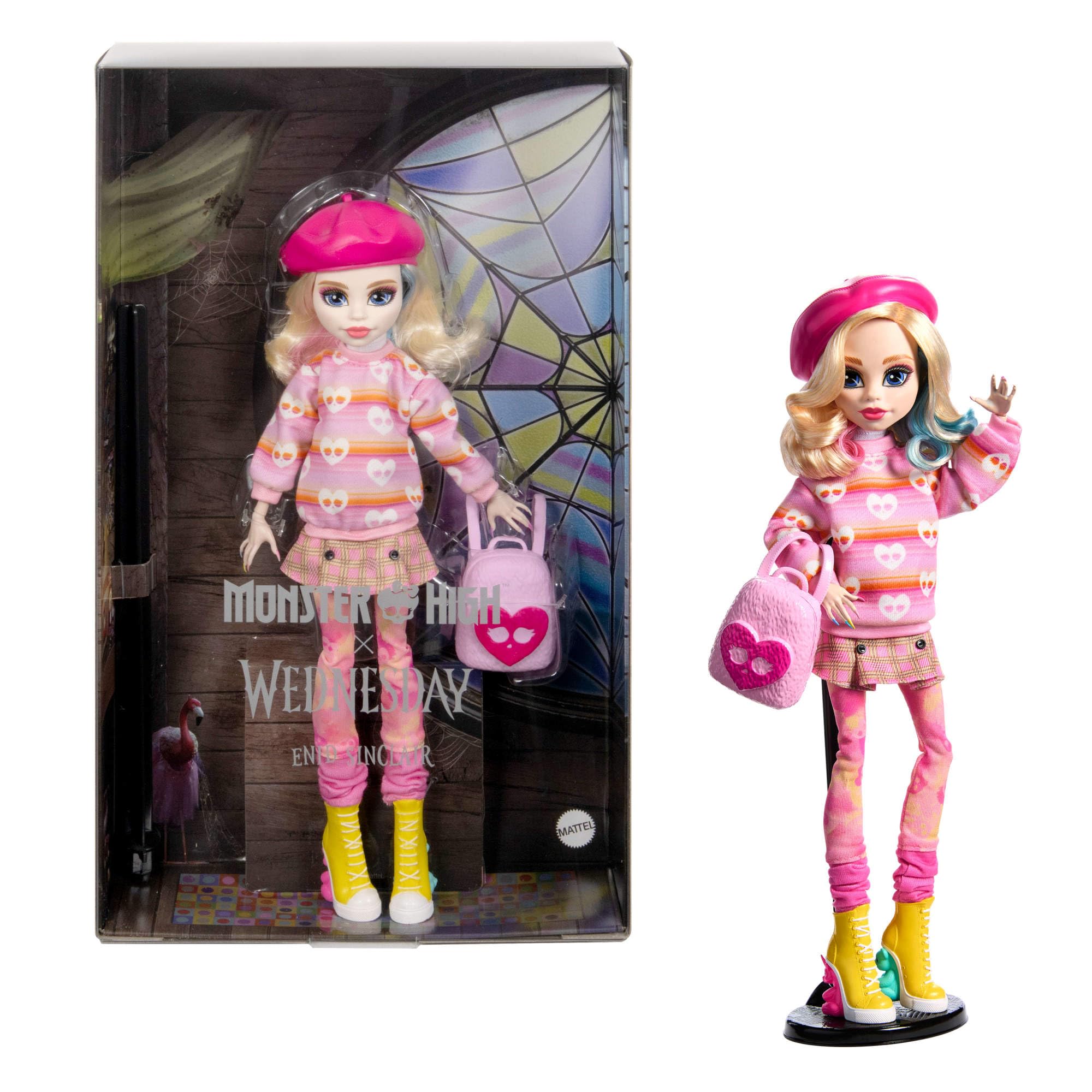 Monster High Wednesday Puppe und Accessoires, Enid Sinclair