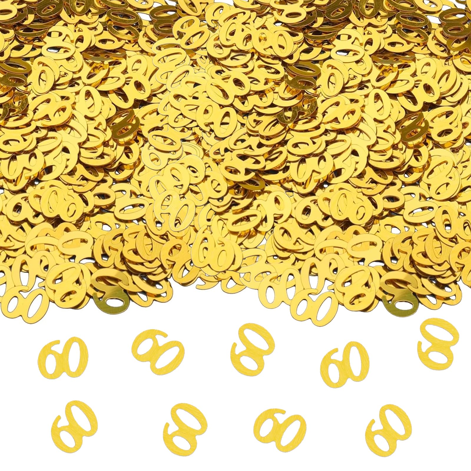 GoldRock Coriandoli Decorativi Per 25° Compleanno: Kit 200 Pezzi Oro E Verde Con Scritta E Numero 25
