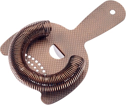 Miniatura 4 de Barfly Diamond Lattice Etch - Colador de barra de resorte resistente, cobre antiguo