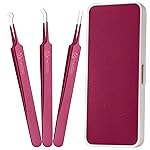 WSYUB Blackhead Remover Tweezers,Professional Facial Blackhead Tweezers,Ingrown Hairs TweezersPimple Popper Tool Kit, Dermatologist Tweezers for Acne Removal, Extraction Tweezers