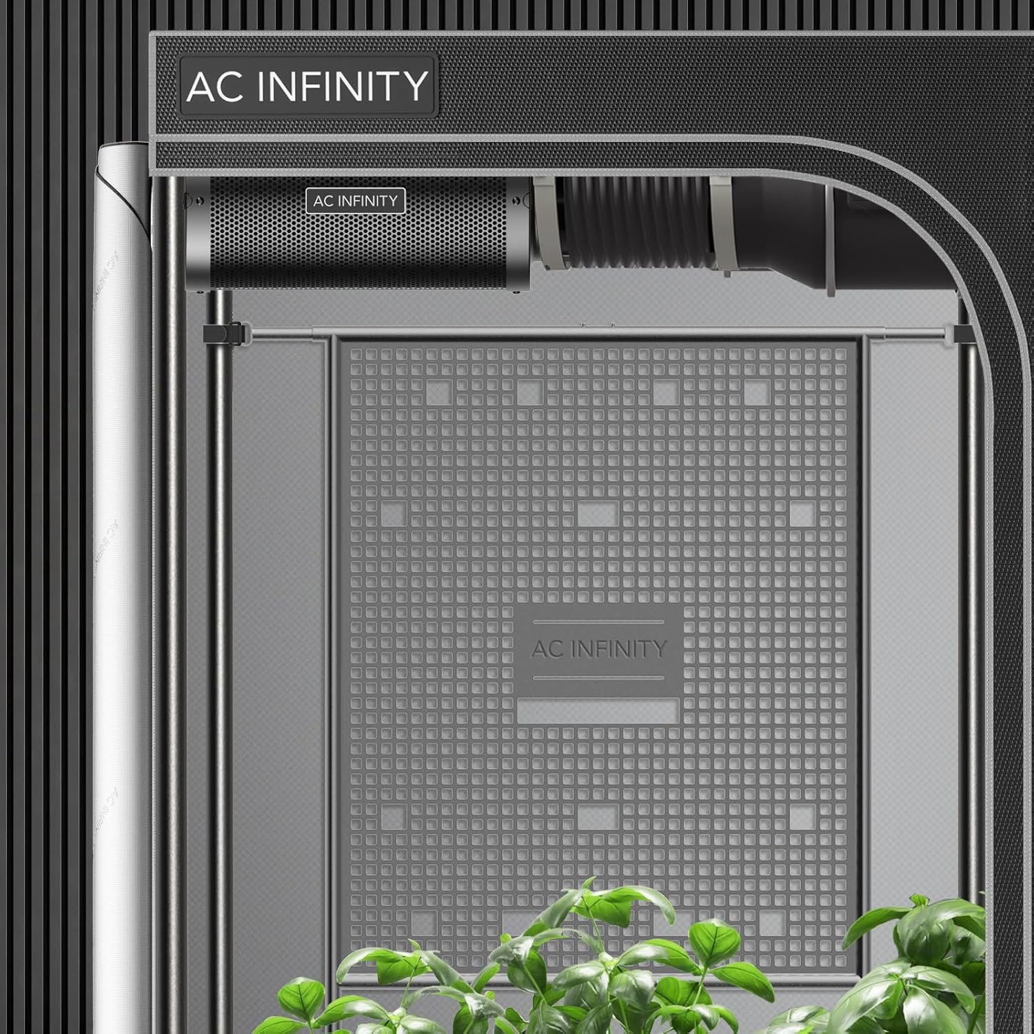 Adjustable Steel Grow Tent Equipment Board with Cable Management