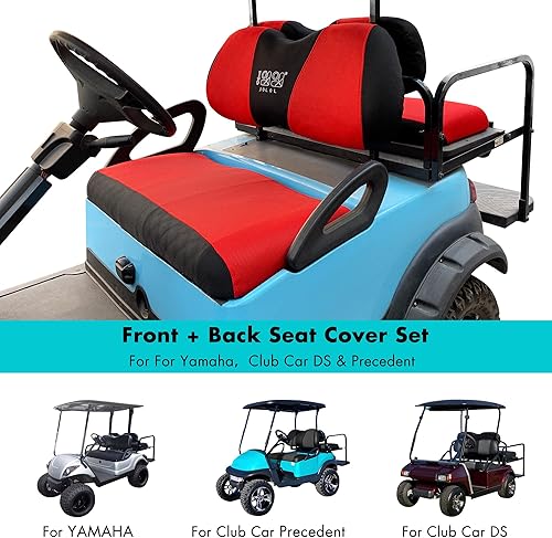 Miniatura 4 de 10L0L Juego de fundas de asiento delantero y trasero para carrito de golf para Club Car PrecedentCarryallAdelanteTempo y Yamaha G SeriesYamaha G29