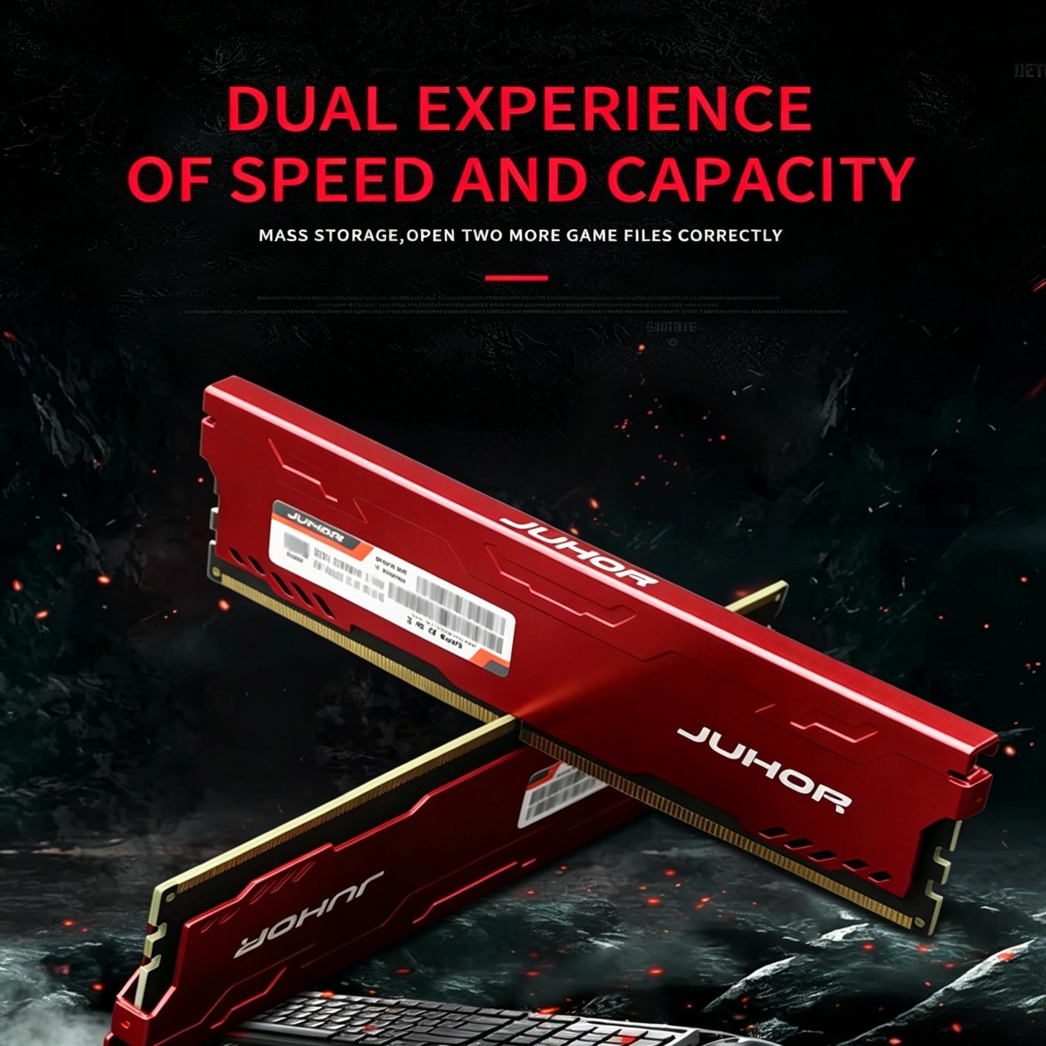 Moduł Pamięci RAM DDR4 2666 MHz do Komputerów Stacjonarnych1,2 V Pamięci RAM do Gier z Radiatorem ze Stopu Aluminium Komputera PC, szerokość Pasma 21300, CL19, kompatybilność z 2400