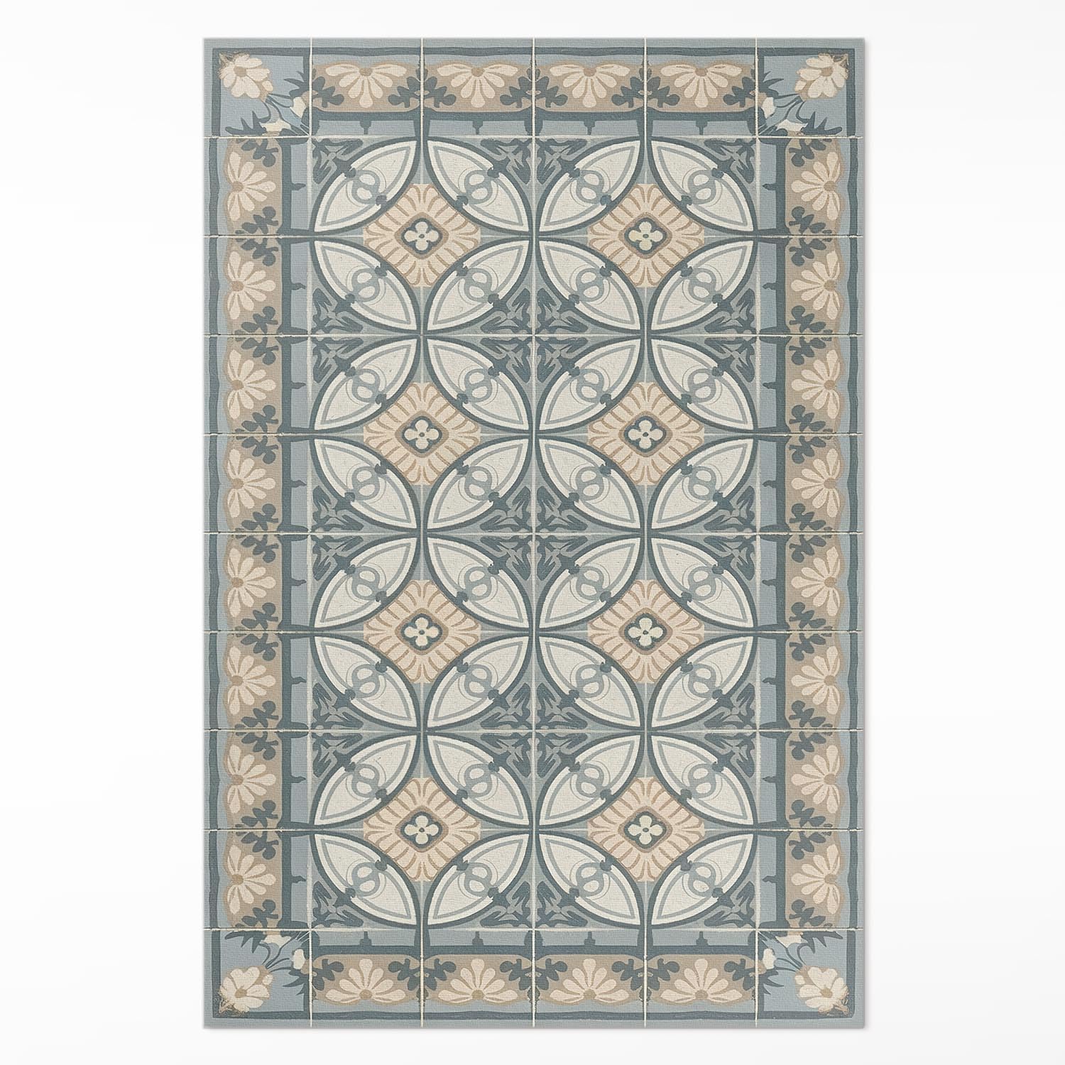 Tapis en vinyle pour cuisine et salon 100x150 cm design carreaux déco