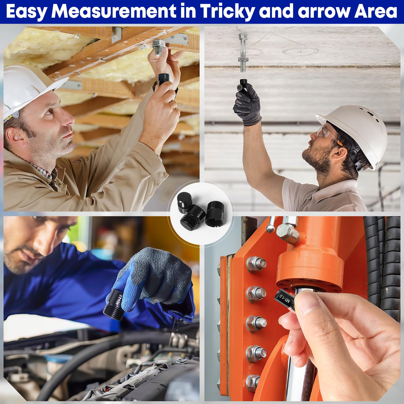 Thread Checker Set - Inch & Metric Bolt Gauge -8 Thread Checker Set - Inch & Metric Bolt Gauge -8