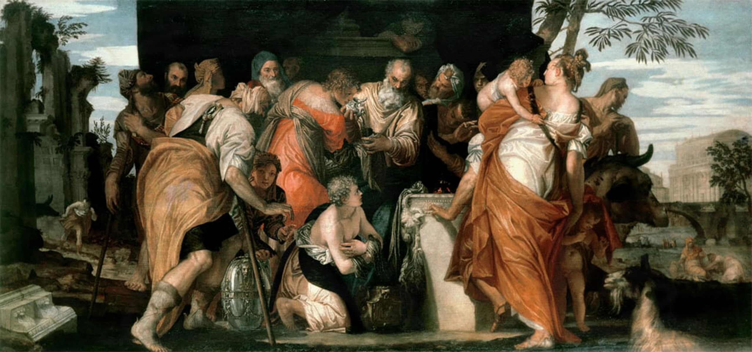 ARTXLXXBN Famous Painting Art Wall Decor Abstract Art Picture the Anointing of David by Paolo Veronese Animal Pictures for Home Decor 60x90cm