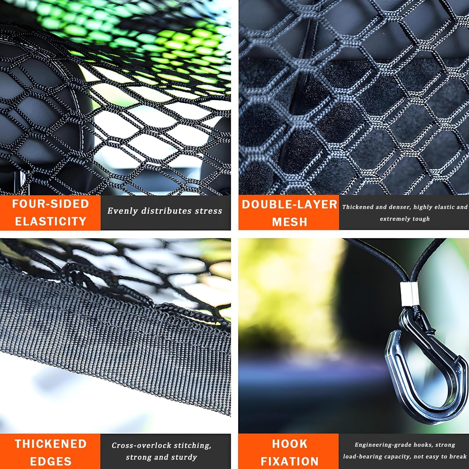 Grilles Pare Chien pour Lotus Evora/Eletre/Emeya, Grille pour Chiens pour Coffre, Couche Double Durable Grille Chien Voiture Filet pour Le SièGe ArrièRe