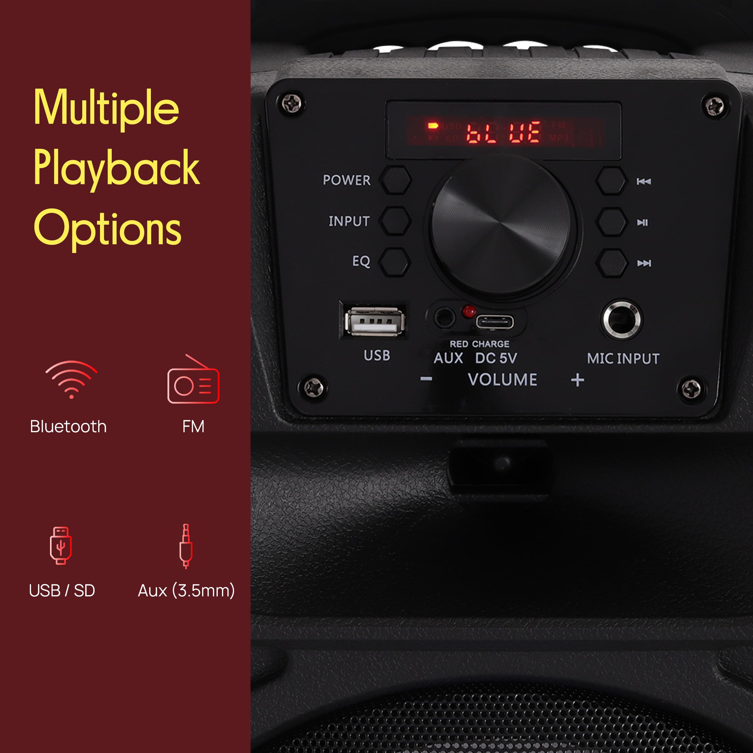 Amazon.co.jp: Pyle Bluetooth スピーカー 大音量 ポータブル PA