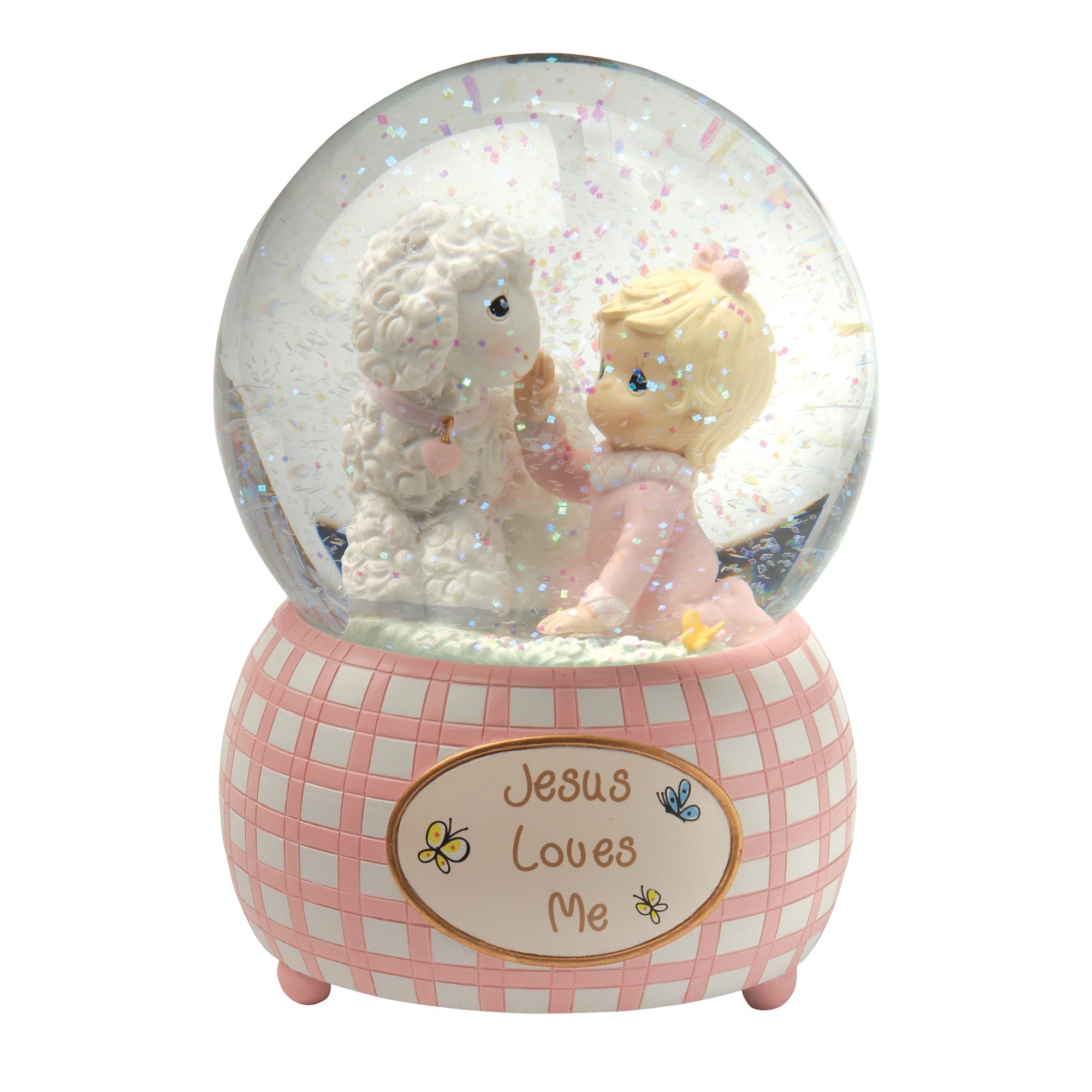 Jesus Loves Me, Snow Globe, Resin, Girl, 102403